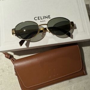 Celine Elegant Gold and Black Sunglasses